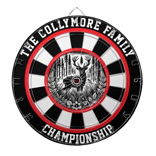 Herten in het Bos Kruishaar Dartbord (Voorkant)