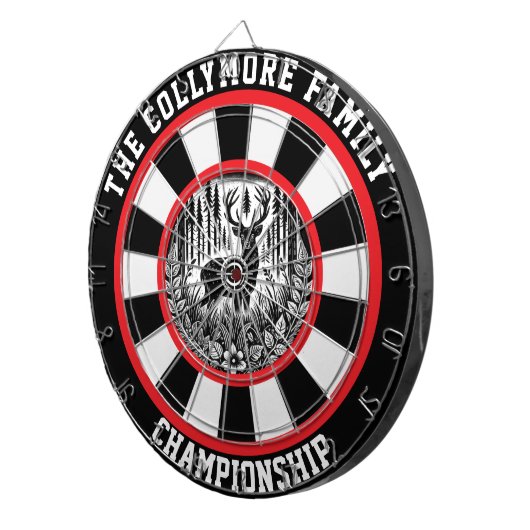 Herten in het Bos Kruishaar Dartbord (Voorkant Rechts)