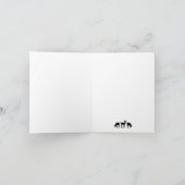 Herten in het bos Opgevouwen Nota Kaart (Binnen)