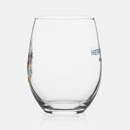  herten in het Bos Wijnglas Zonder Voet (Links)