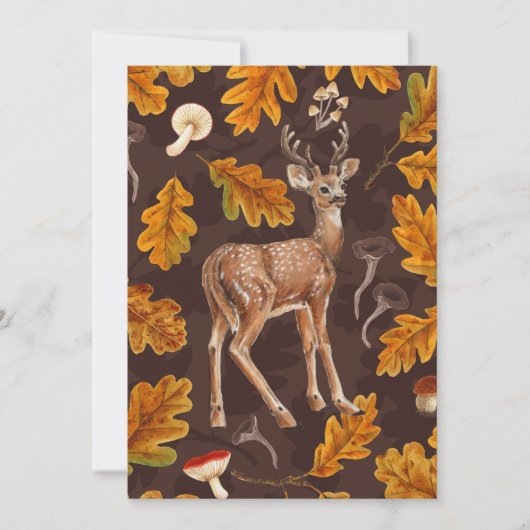 Herten in het herfstbos (Voorkant)