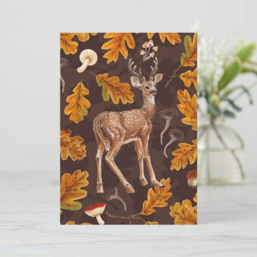 Herten in het herfstbos (Staand voorkant)