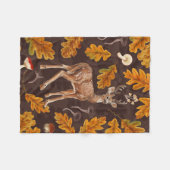 Herten in het herfstbos 2 fleece deken (Voorkant (Horizontaal))