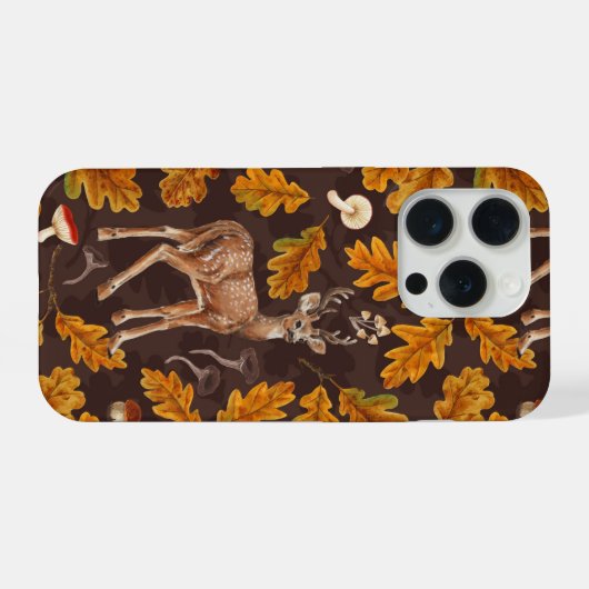 Herten in het herfstbos 2 iPhone hoesje (Achterkant horizontaal)