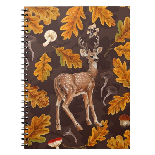 Herten in het herfstbos 2 notitieboek (Voorkant)