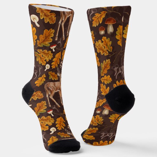 Herten in het herfstbos 2 sokken (Gebogen)