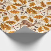 Herten in het herfstbos cadeaupapier (Hoek)