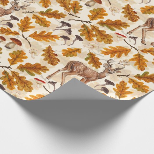 Herten in het herfstbos cadeaupapier (Hoek)