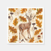 Herten in het herfstbos servet (Voorkant)