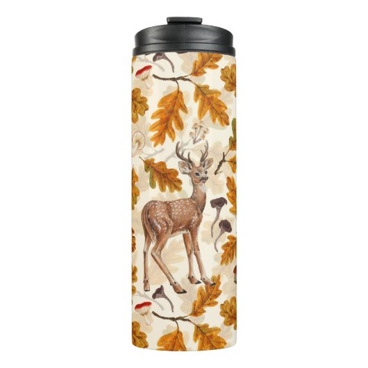 Herten in het herfstbos thermosbeker (Voorkant)