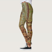 Herten in het hout. Camo Camouflage stretch broek. Leggings (Links)