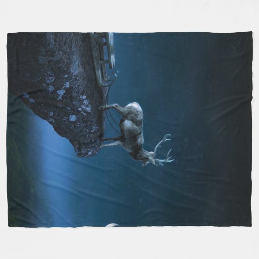 Herten in het maanlicht fleece deken (Voorkant (Horizontaal))