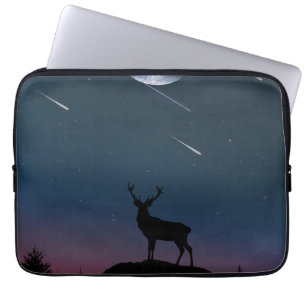 Herten in het maanlicht laptop sleeve