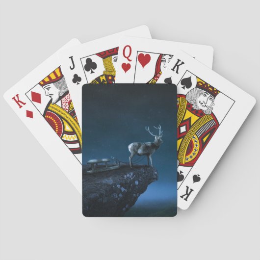 Herten in het maanlicht pokerkaarten (Achterkant)