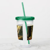 Herten in het ochtendbos acryl drinkbeker (Links)