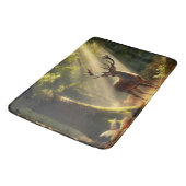 Herten in het ochtendbos badmat (Gekanteld)