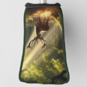 Herten in het ochtendbos golfheadcover (Draai 90)