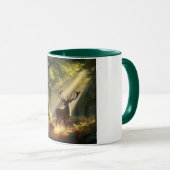 Herten in het ochtendbos mok (Voorkant rechts)