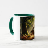 Herten in het ochtendbos mok (Voorkant links)