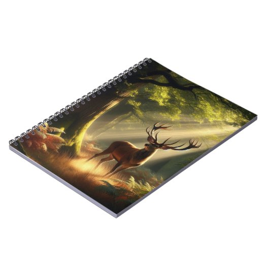 Herten in het ochtendbos notitieboek (Linkerzijde)