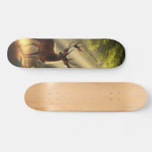 Herten in het ochtendbos persoonlijk skateboard (Horizontaal)