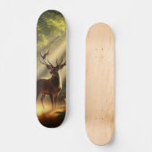 Herten in het ochtendbos persoonlijk skateboard (Voorkant)