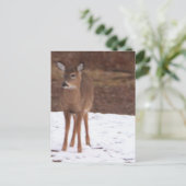 Herten in het sneeuw Briefkaart (Staand voorkant)