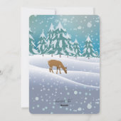 Herten in het Wenskaart van Kerstmis van de Sneeuw Feestdagenkaart (Achterkant)