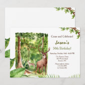 Herten in het wild Verjaardag Kaart (Voorkant / Achterkant)