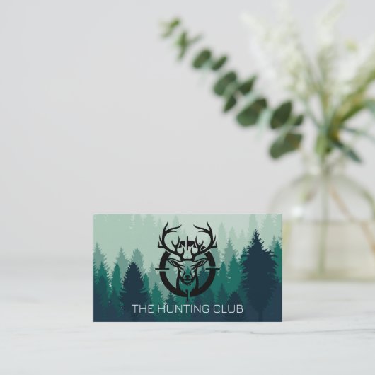 Herten in jachtgebieden visitekaartje (Staand voorkant)