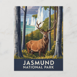 Herten in Jasmund Nationaal Park Duitsland Reizen Briefkaart