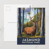 Herten in Jasmund Nationaal Park Duitsland Reizen Briefkaart (Voorkant / Achterkant)