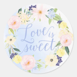 Herten in Liefde Woodland Winter Bruiloft Ronde Sticker