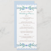Herten in Liefde Woodland Winter Wedding Menu Kaar (Voorkant / Achterkant)