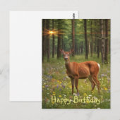 Herten in magisch bos briefkaart (Voorkant / Achterkant)