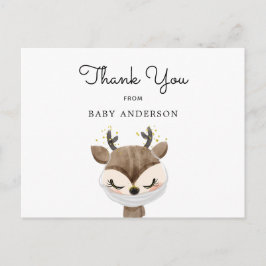 Herten in Masker Baby Shower Bedankt Briefkaart