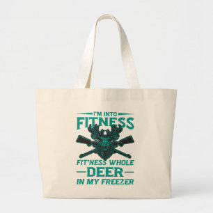 Herten In Mijn Diepvries - jager liefhebber Grote Tote Bag