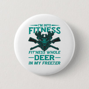 Herten In Mijn Diepvries - jager liefhebber Ronde Button 5,7 Cm
