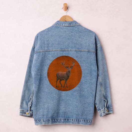  herten in oranje natuur denim jacket (Hangar)
