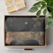 Herten in pak, Pet met bloemen 1 Decoupage papier (Geschenk)