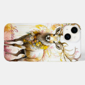 Herten in roze kleuren Case-Mate iPhone case (Achterkant (horizontaal))