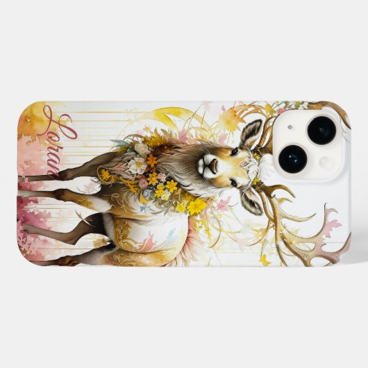 Herten in roze kleuren Case-Mate iPhone case (Achterkant (horizontaal))