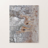 Herten in Sneeuw en Bomen Natuur Puzzel (Verticaal)