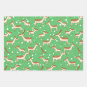 Herten in Sneeuw Wrapping Paper Flat Sheet Set van (Voorkant 2)