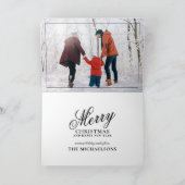 Herten in Snowy Eagle Creek City Park Feestdagen Kaart (Binnen)