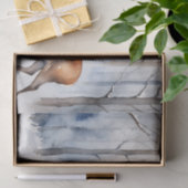 Herten in Snowy Forest Kerstbomen Waterverf Tissuepapier (Geschenk)