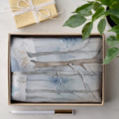 Herten in Snowy Forest Kerstbomen Waterverf Tissuepapier (Geschenk)