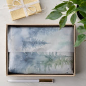 Herten in Snowy Forest Kerstbomen Waterverf Tissuepapier (Geschenk)