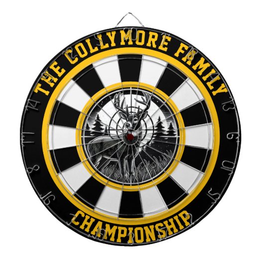Herten in Vreedzaam Bos Bullseye Dartbord (Voorkant)