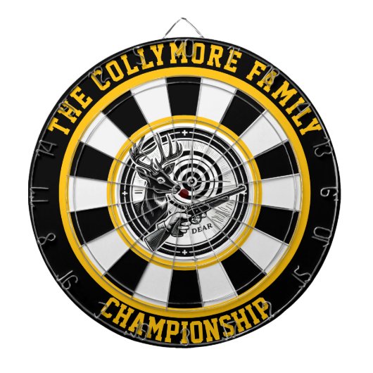 Herten in vreedzame boskunst dartbord (Voorkant)